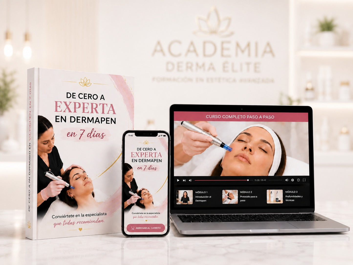 Experto en Dermapen Facial [Pack Ebooks + Curso en Videos] + 6 BONOS de regalo Extra